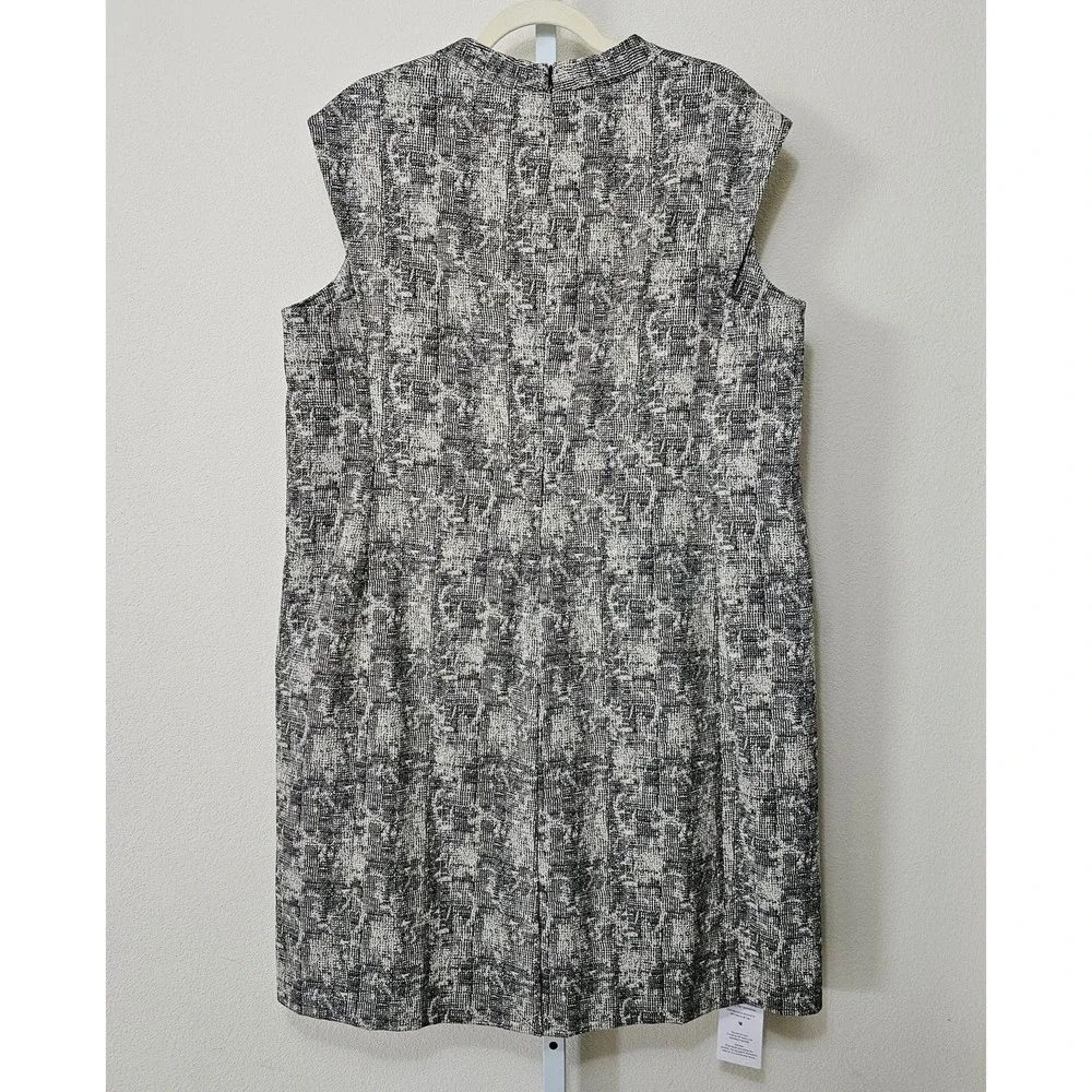 M.M. LAFLEUR NWT Aditi Crackle Sleeveless Black & Cream Dress Sz +3 (US 3X) - Picture 3 of 15